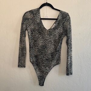 Socialite Black and White Animal Print Top